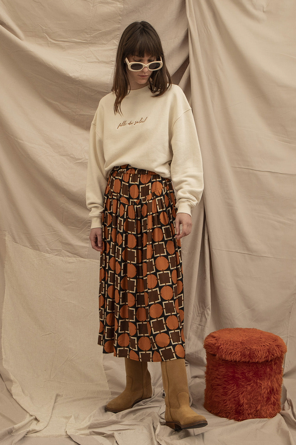 jupe à motifs vintage