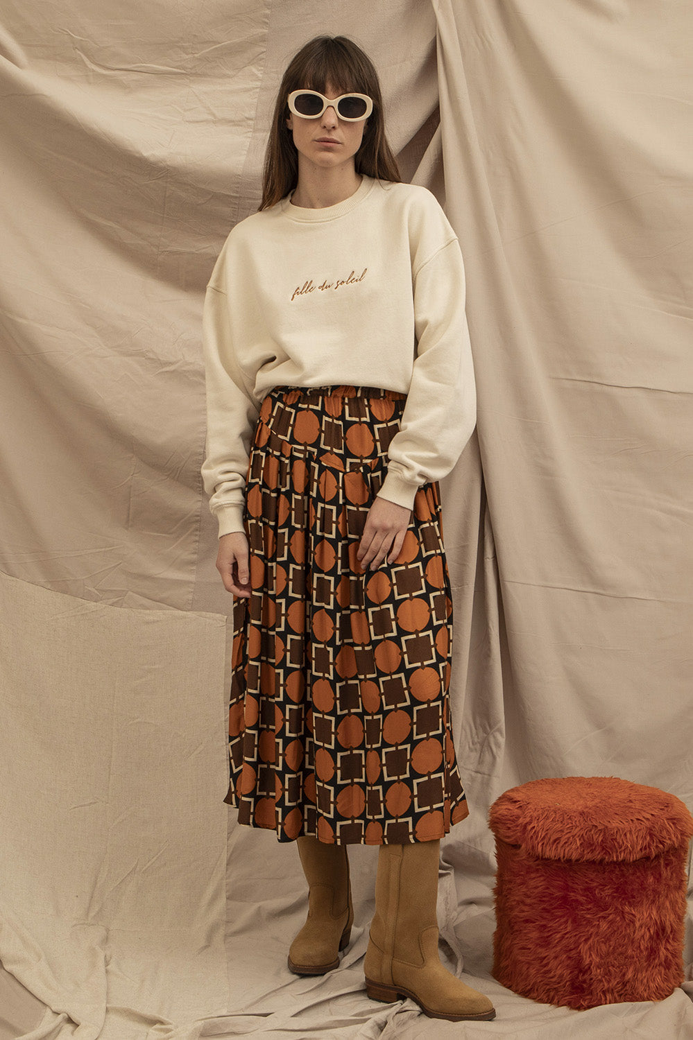 jupe Léna motif seventies