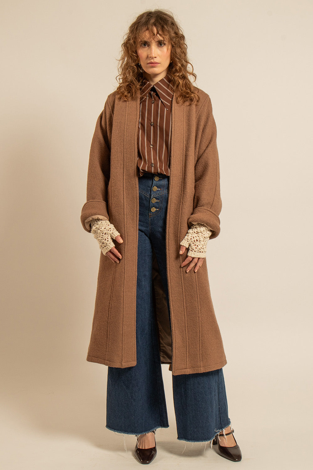 MANTEAU LAINE CLAUDIA - Camel