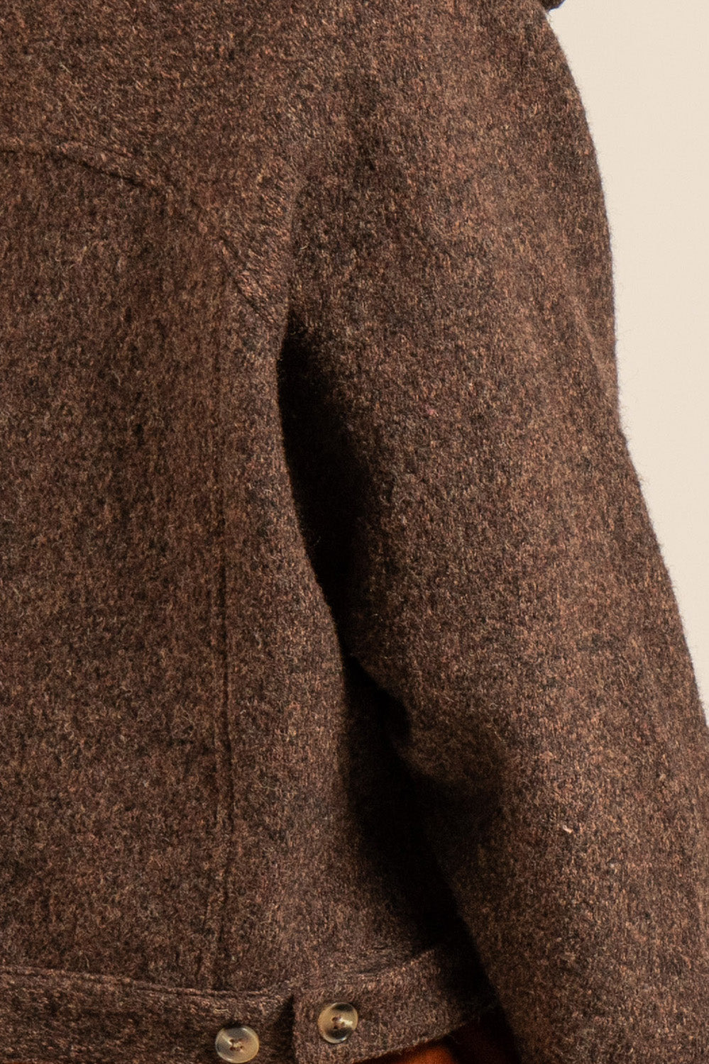 BLOUSON LAINE EMILIA - Marron