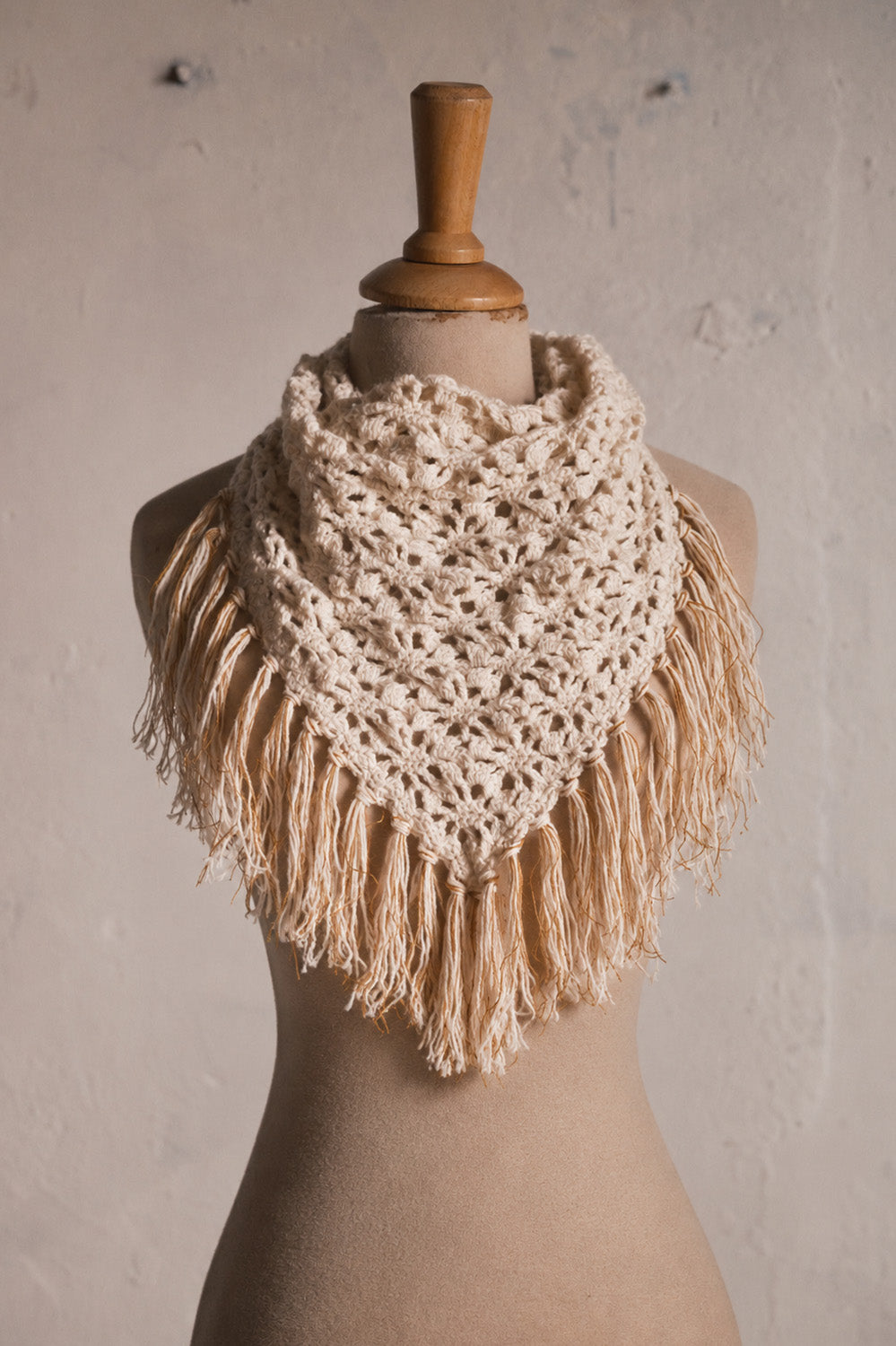 BANDANA À FRANGES JIM - Naturel