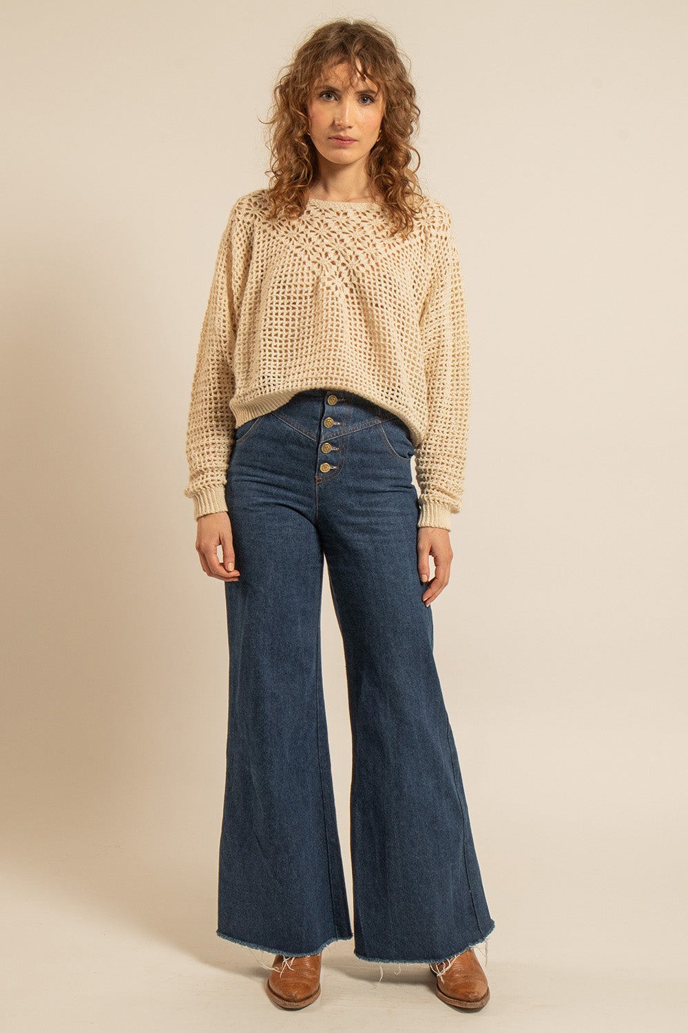PANTALON MARIA - Bleu brut