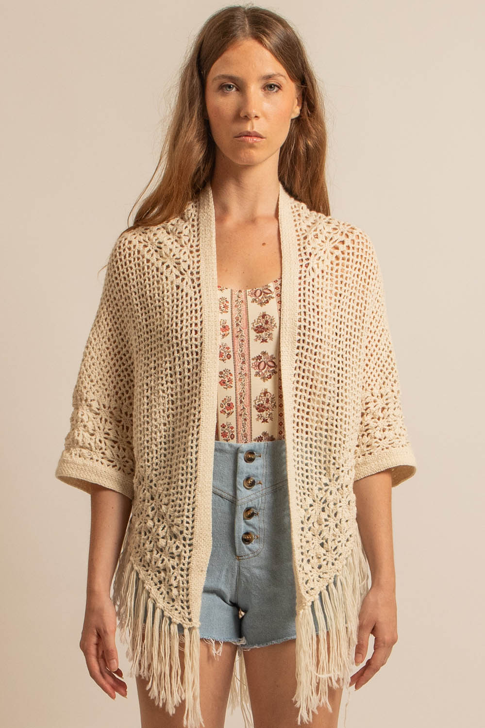 CHÂLE ARLETTE - MÉRINOS NATUREL