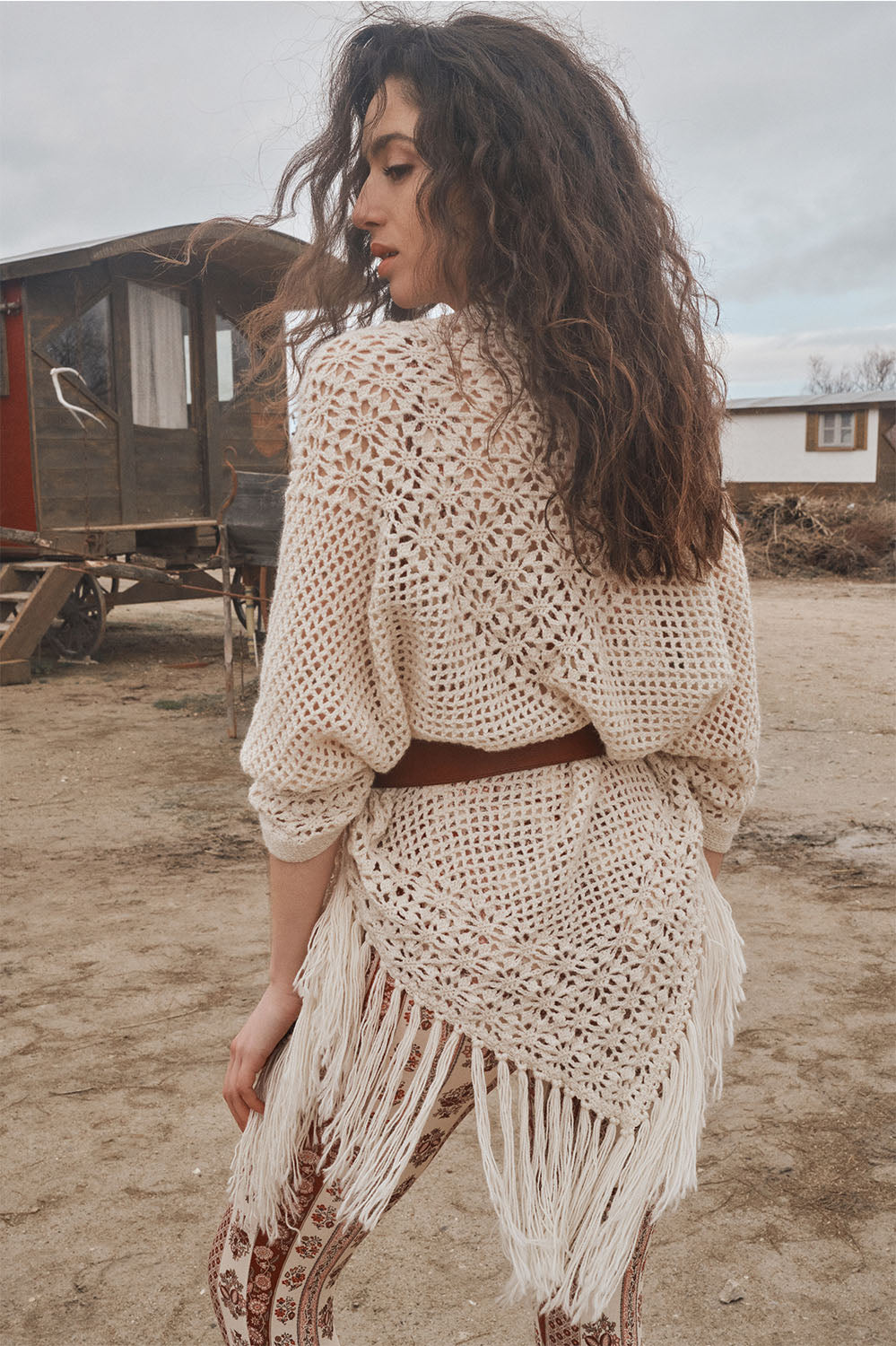 CHÂLE ARLETTE - MÉRINOS NATUREL