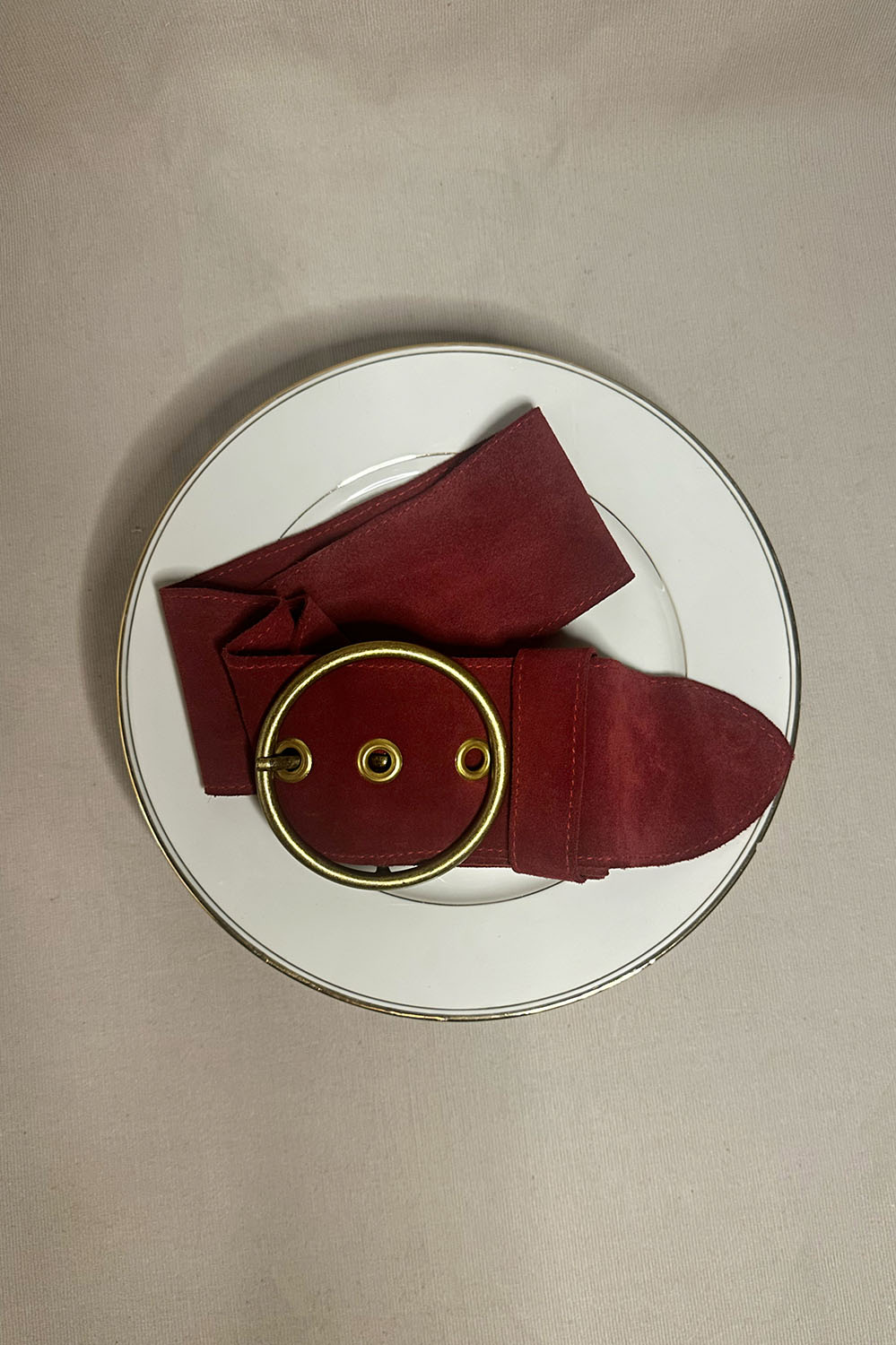 CEINTURE DOLLY- Rouge terre brulée