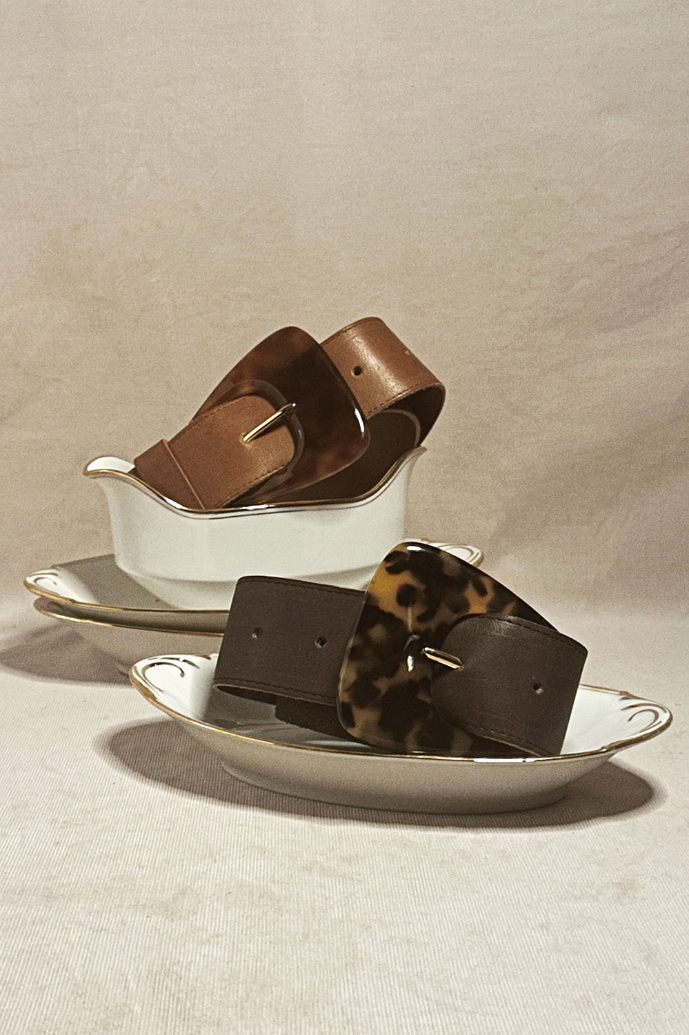 CEINTURE SEVENTIES - Tabac