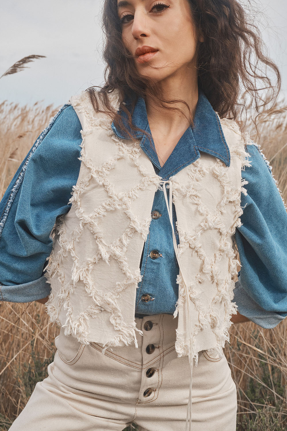 GILET JANIS - NATUREL