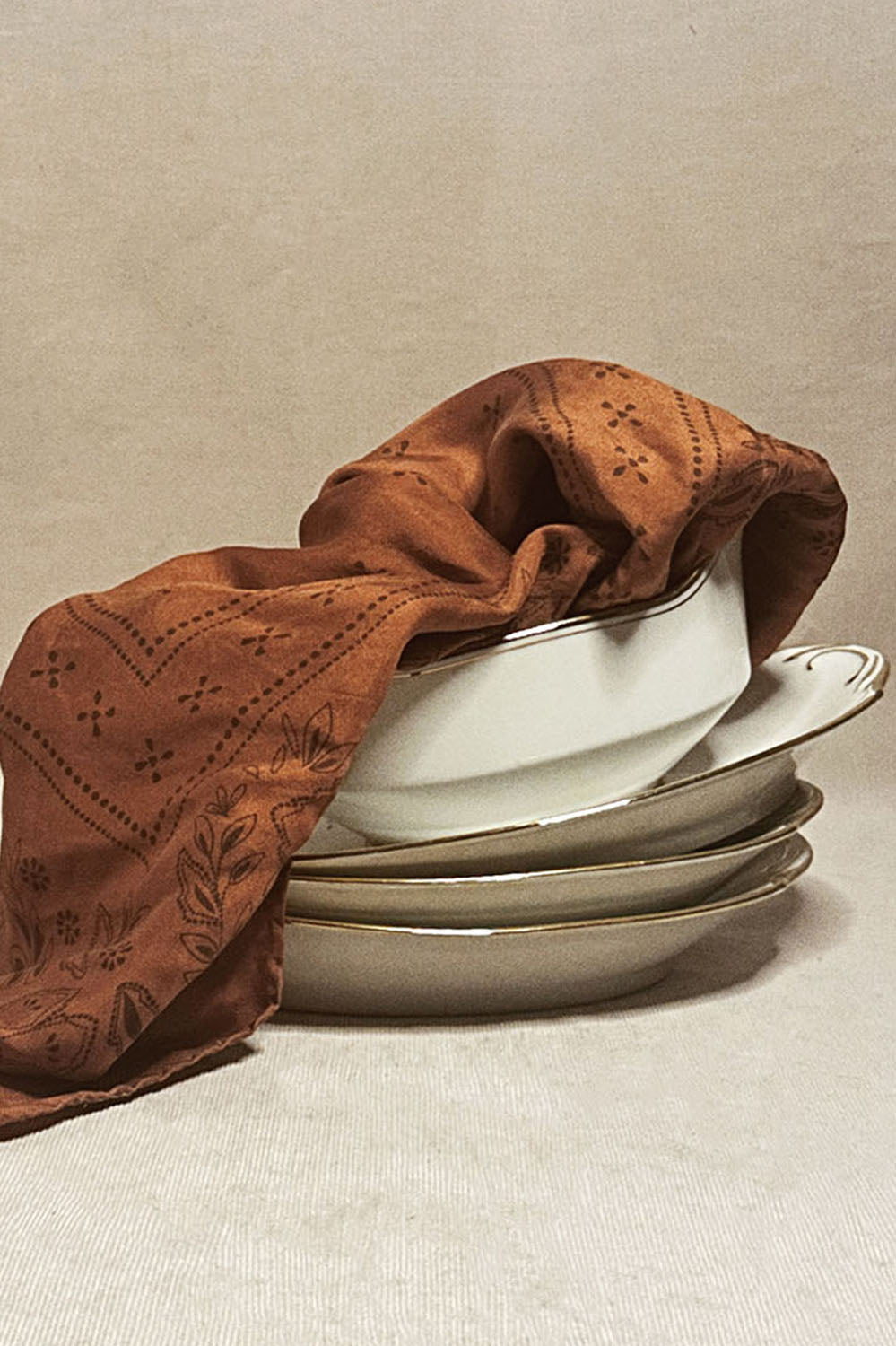 BANDANA SOIE - Argile