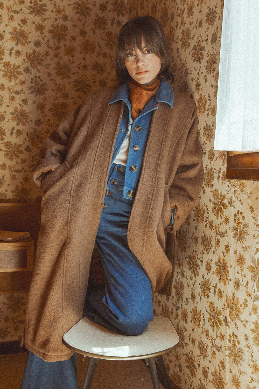 manteau claudia camel