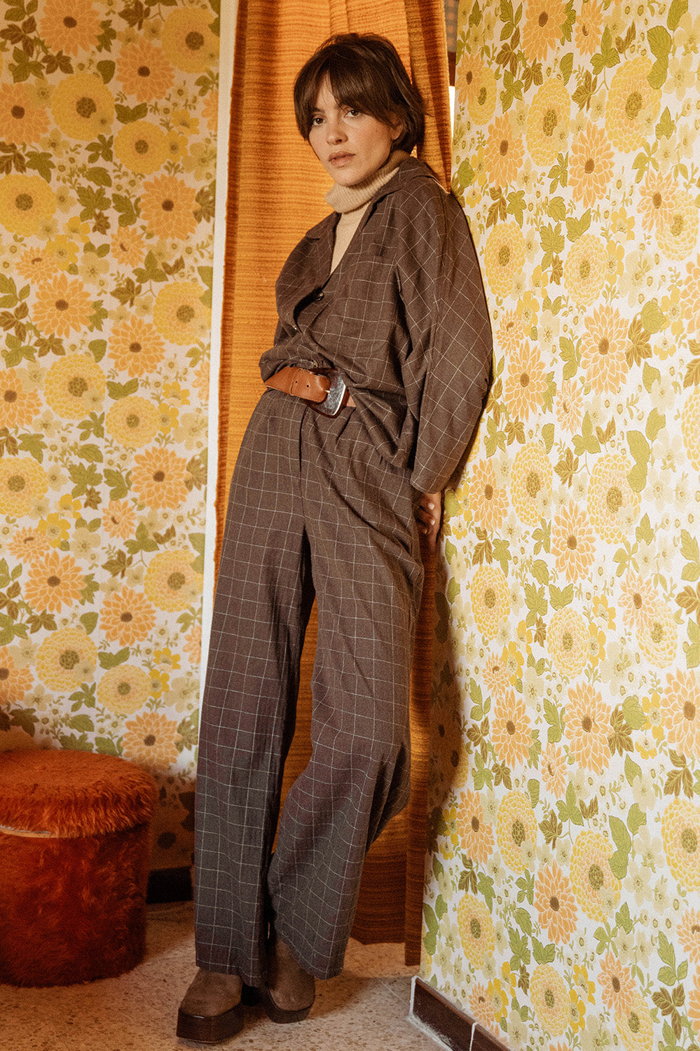 pantalon taille haute 100% coton