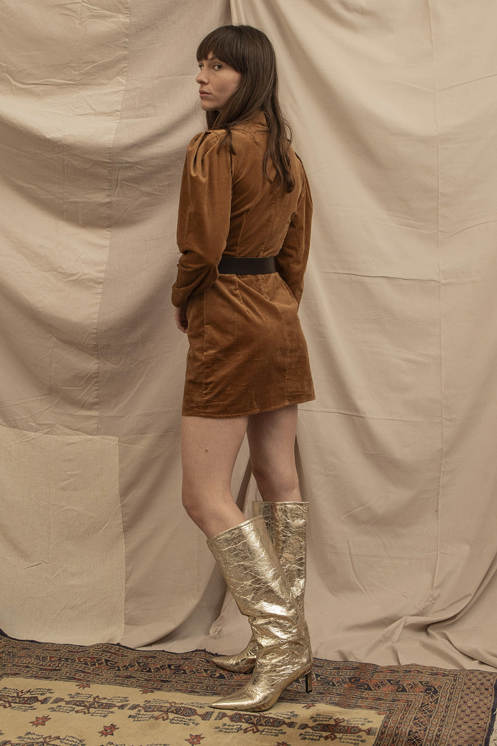 robe courte en velours