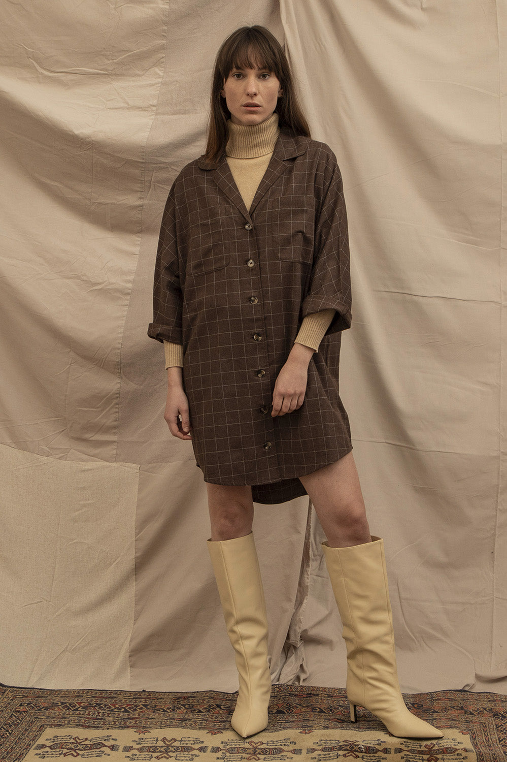 robe chemise 100% coton