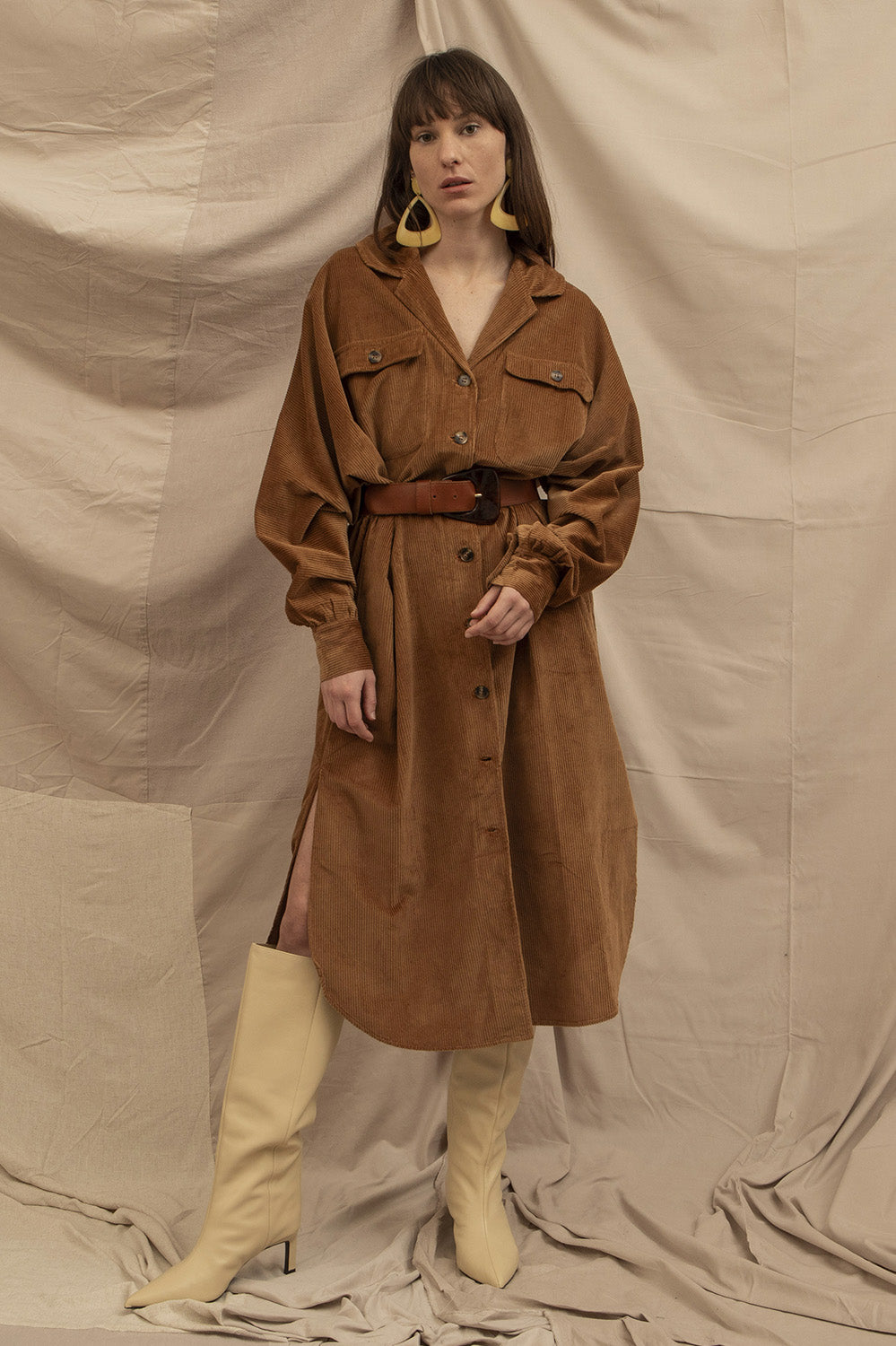 robe longue à boutons