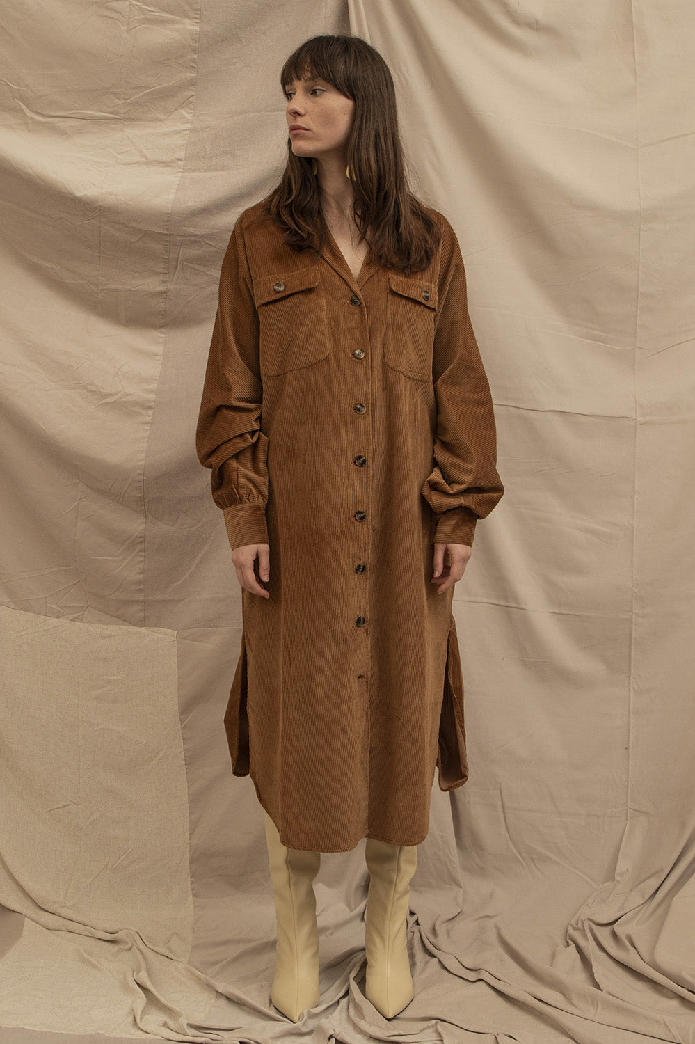 surchemise en velours côtelé