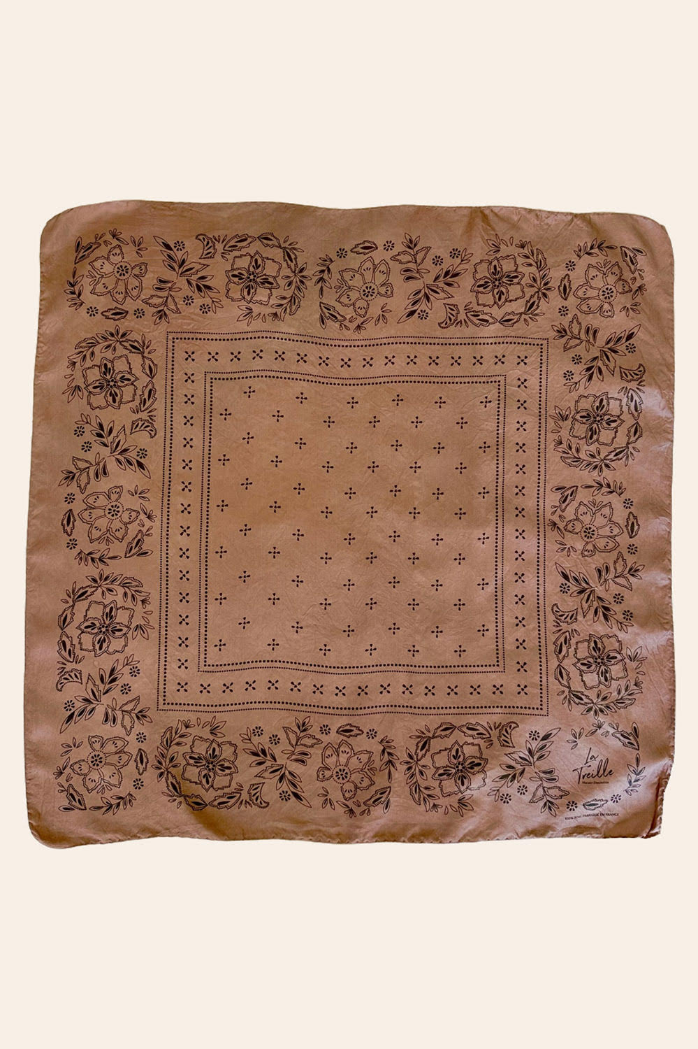BANDANA SOIE - Bois de rose