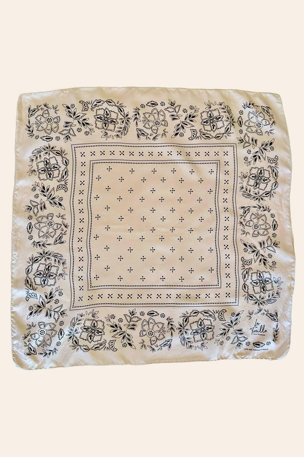 BANDANA SOIE - Crème