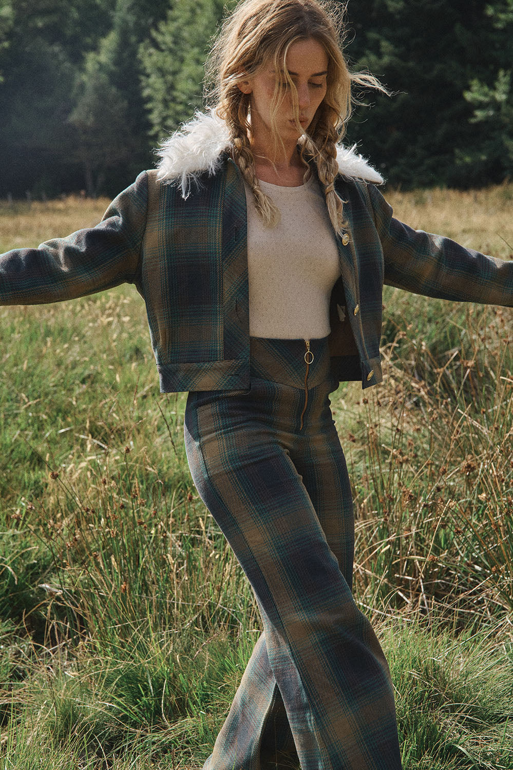 PANTALON LUIGI - Jacquard carreaux