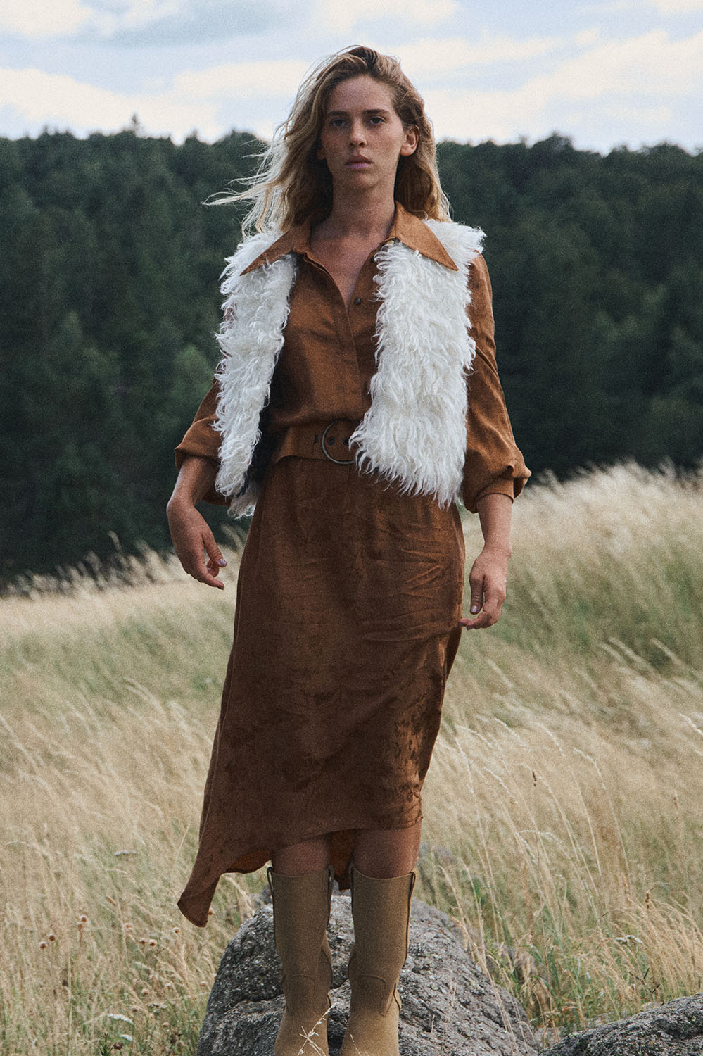 ROBE PAULETTE - Jacquard Cognac