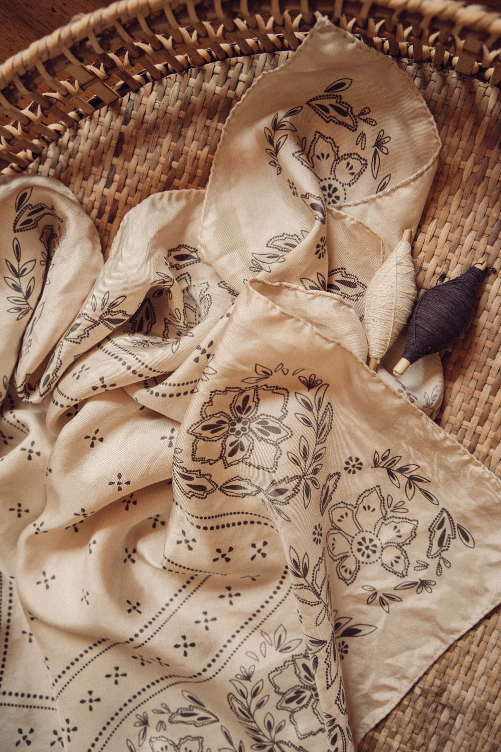 Bandana Soie Vanille la treille