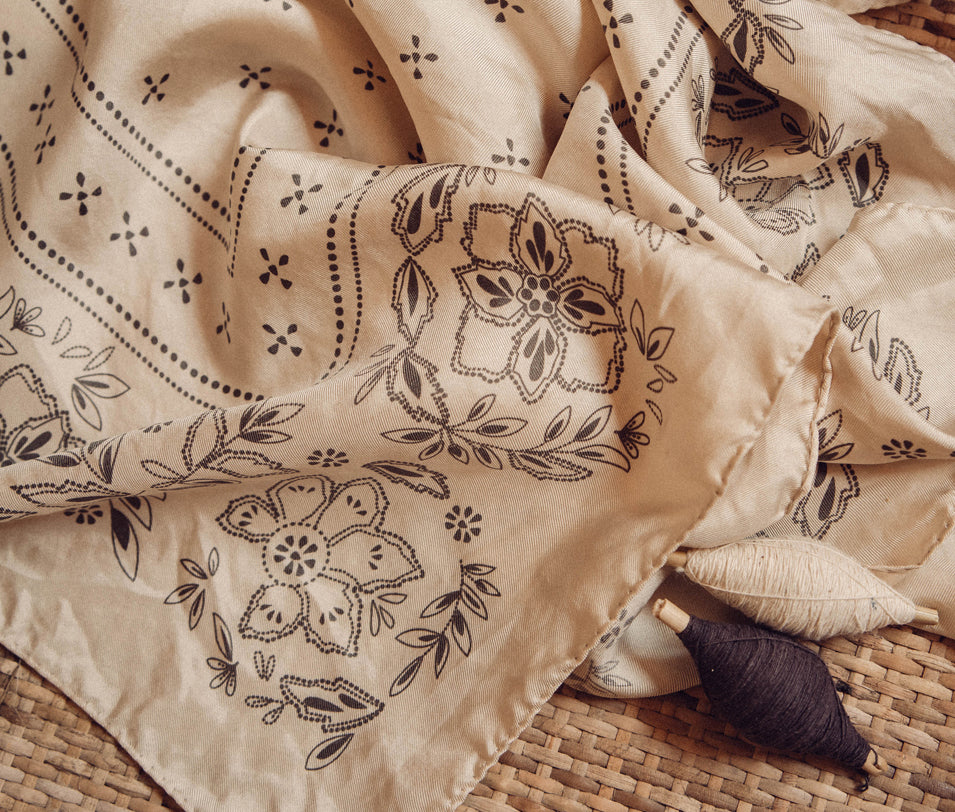 la treille foulard en soie fabriqué en france