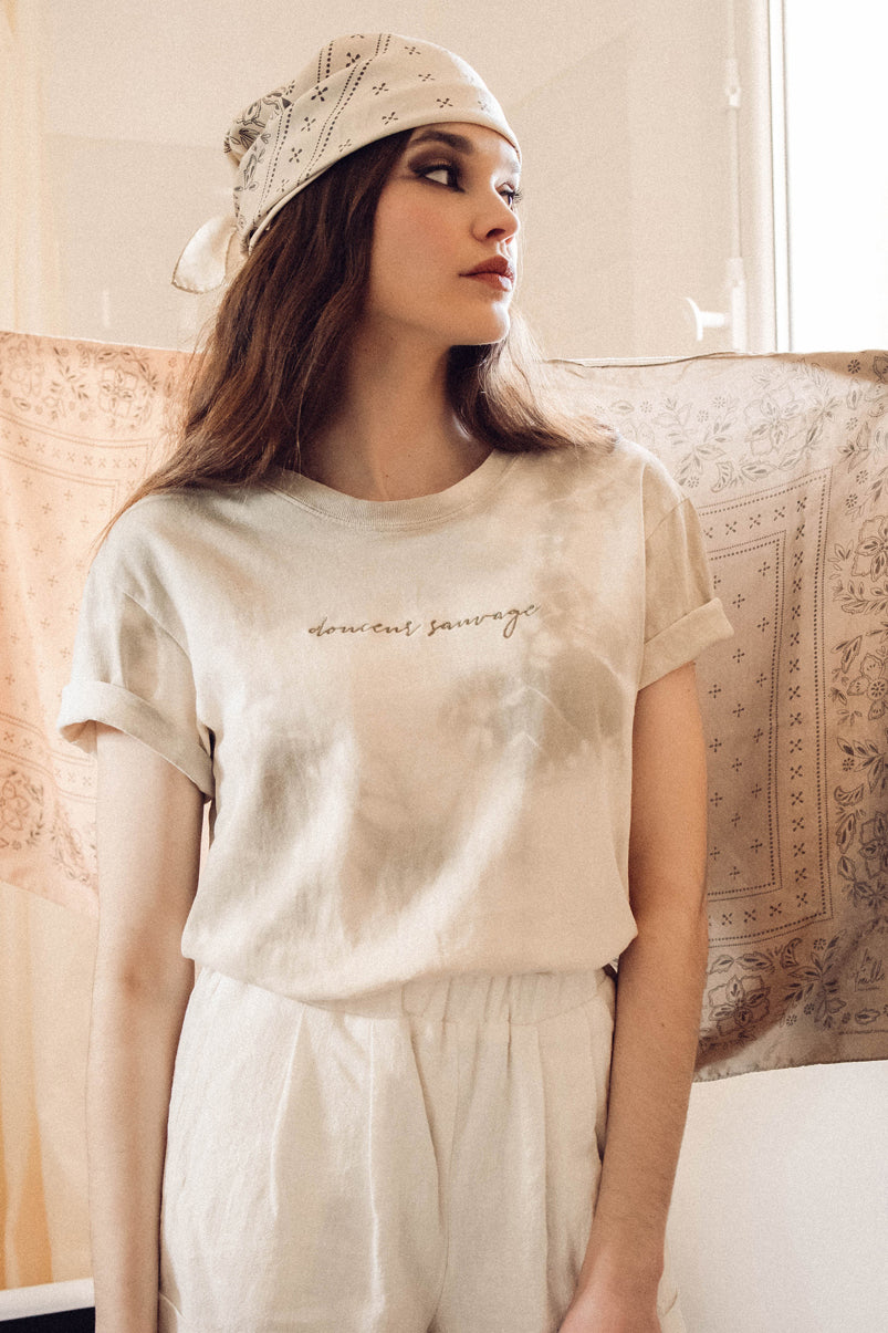 la treille carré de soie vanille