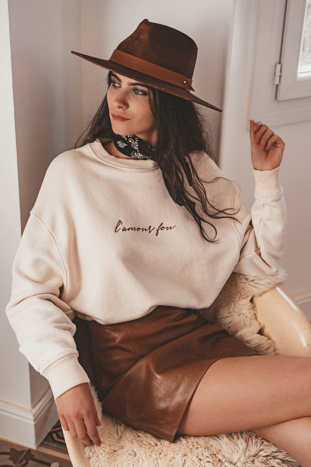 Sweat coton biologique amour fou