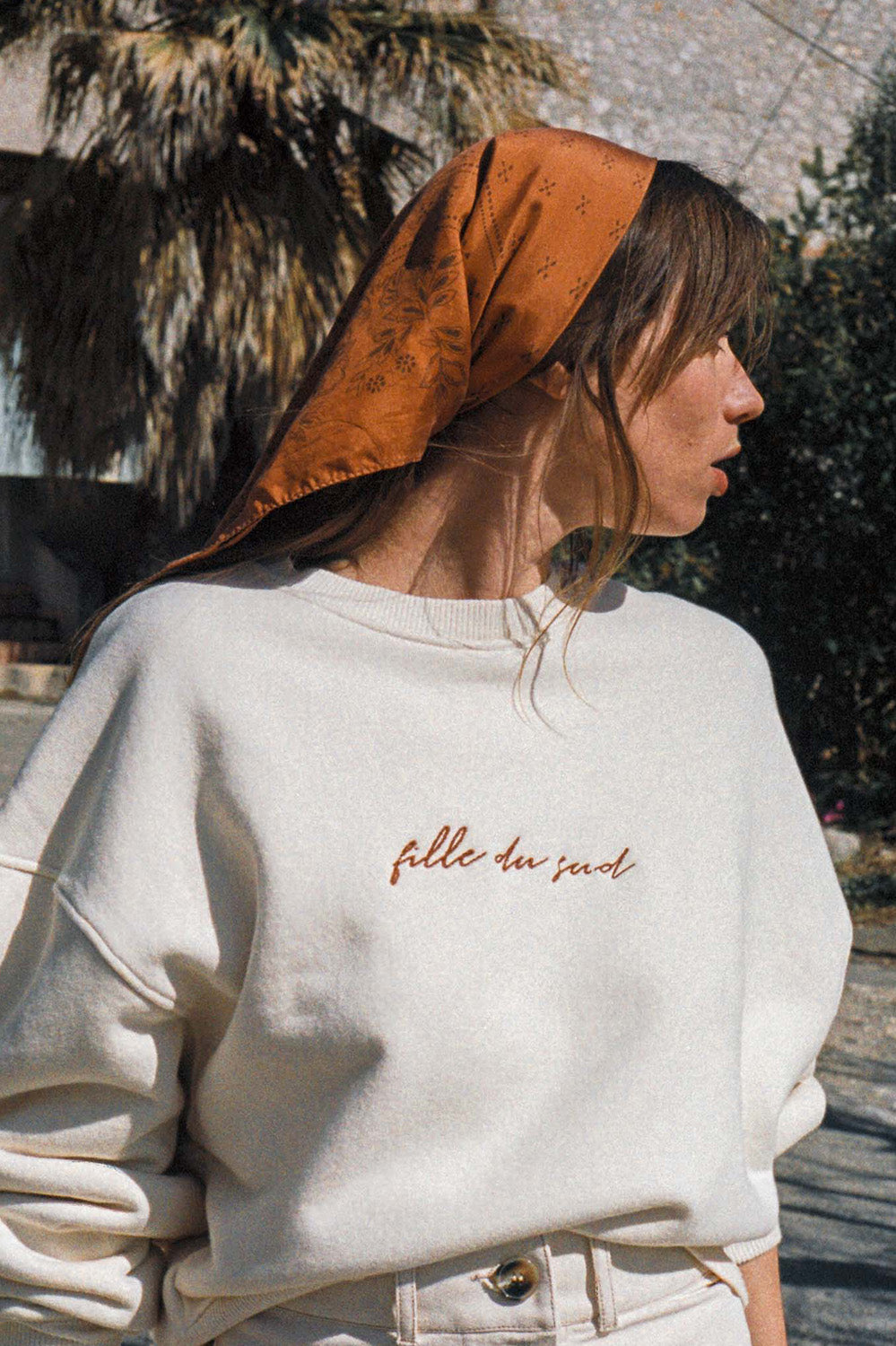 foulard soie rouille cheveux fabriqué en france