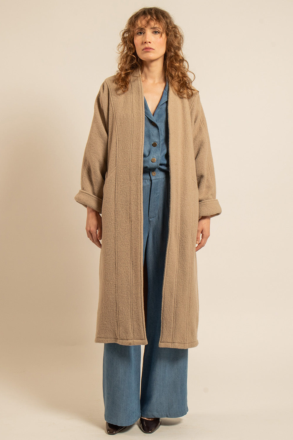 MANTEAU LAINE CLAUDIA - Beige