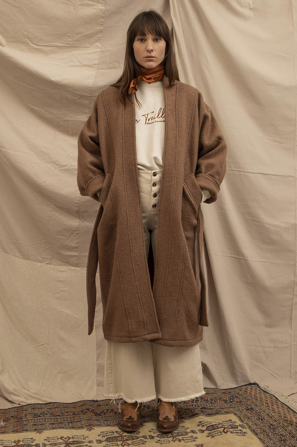 manteau oversize style seventies 