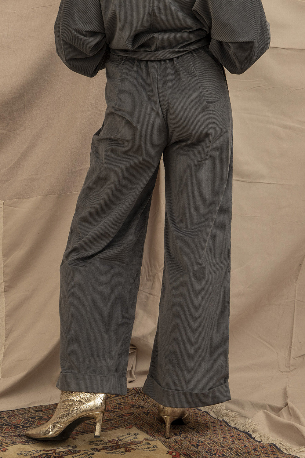 Pantalon en velours bleu 