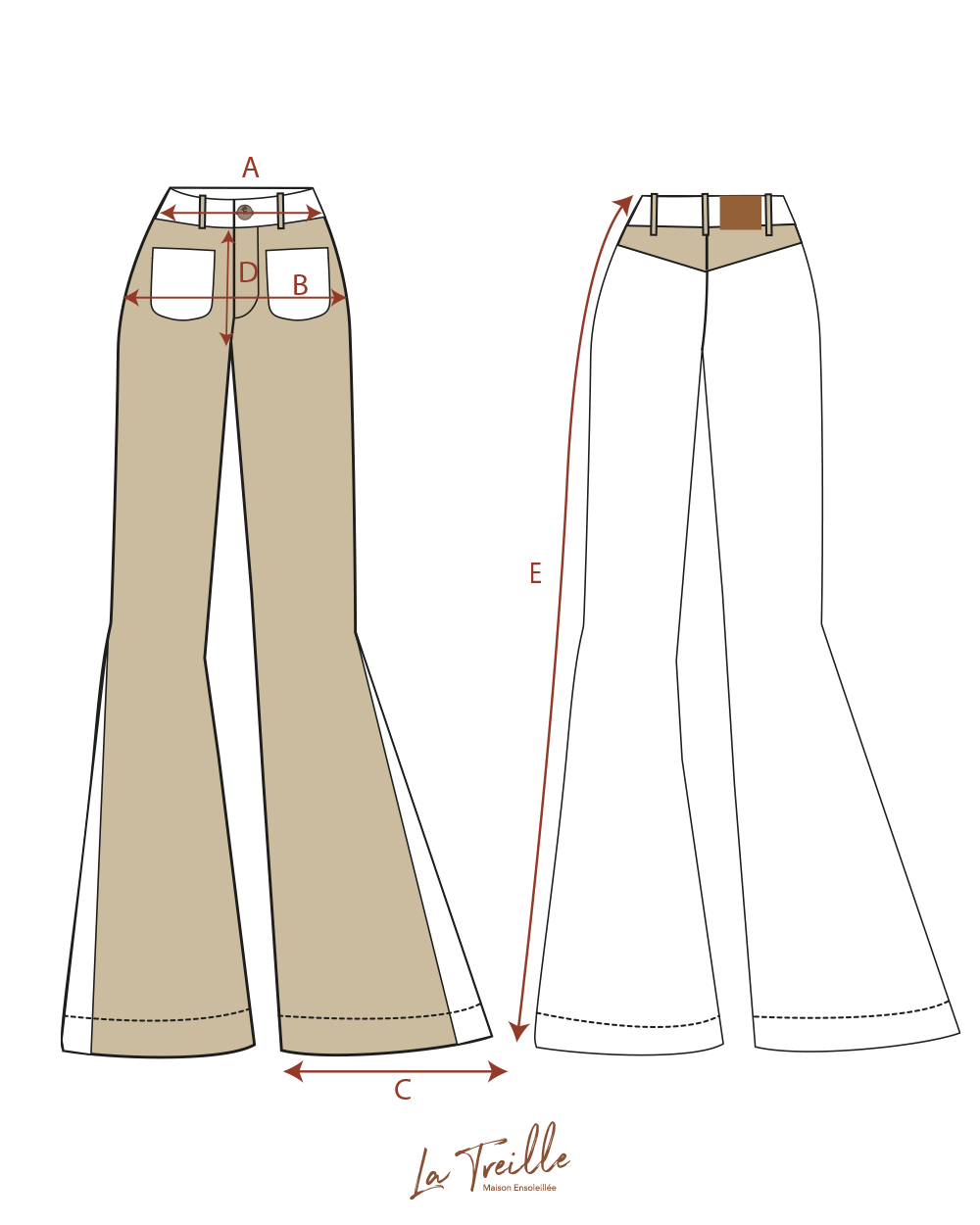 PANTALON FARRAH - DENIM BICOLORE BLEU