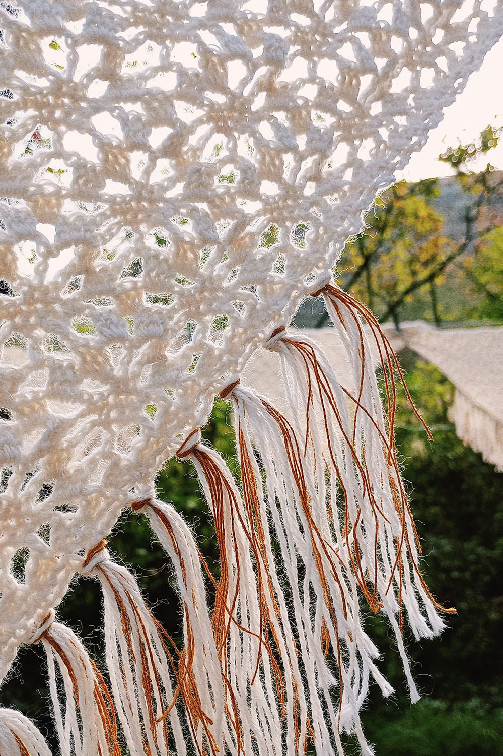 BANDANA À FRANGES - Naturel