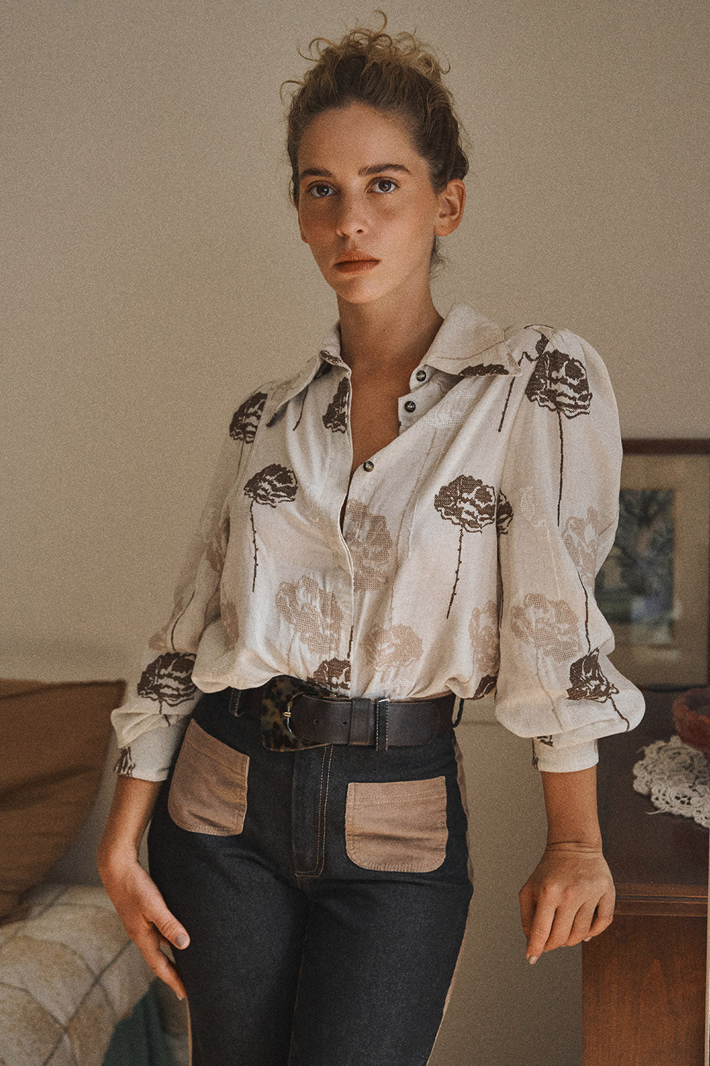 CHEMISE SANDY - Broderie fleurs
