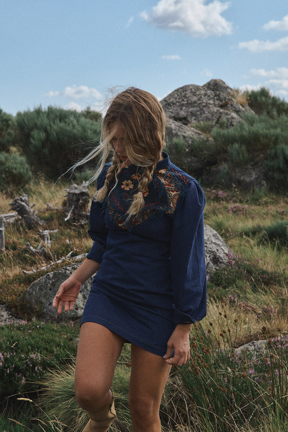 ROBE INDIANA - Jacquard Indigo