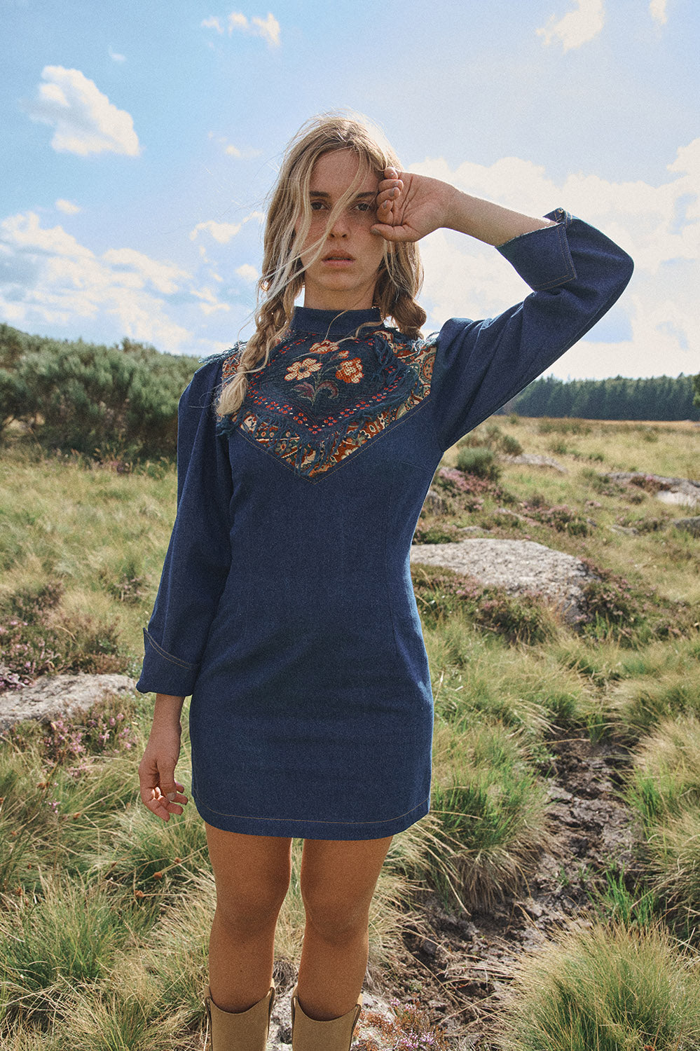 ROBE INDIANA - Jacquard Indigo