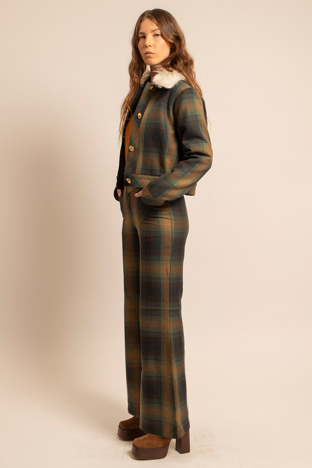 VESTE GIORGINA - Jacquard Carreaux