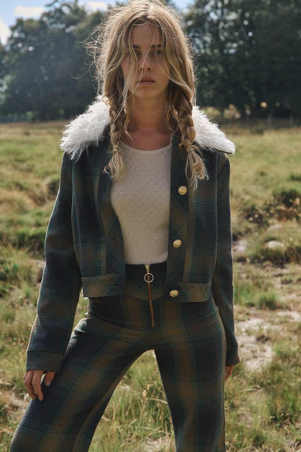 VESTE GIORGINA - Jacquard Carreaux
