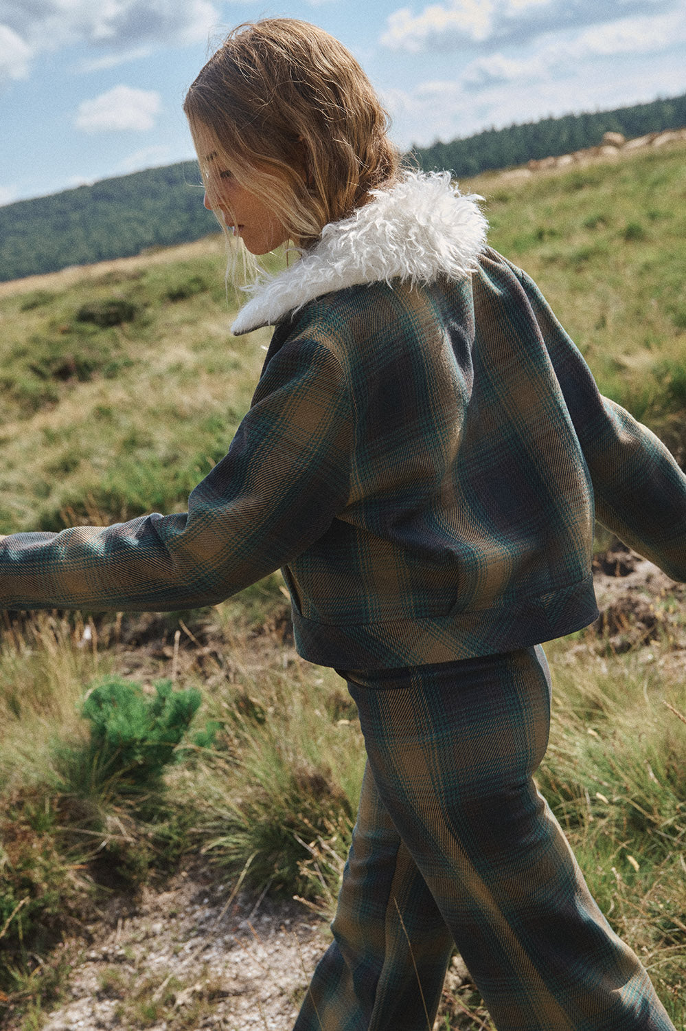 VESTE GIORGINA - Jacquard Carreaux