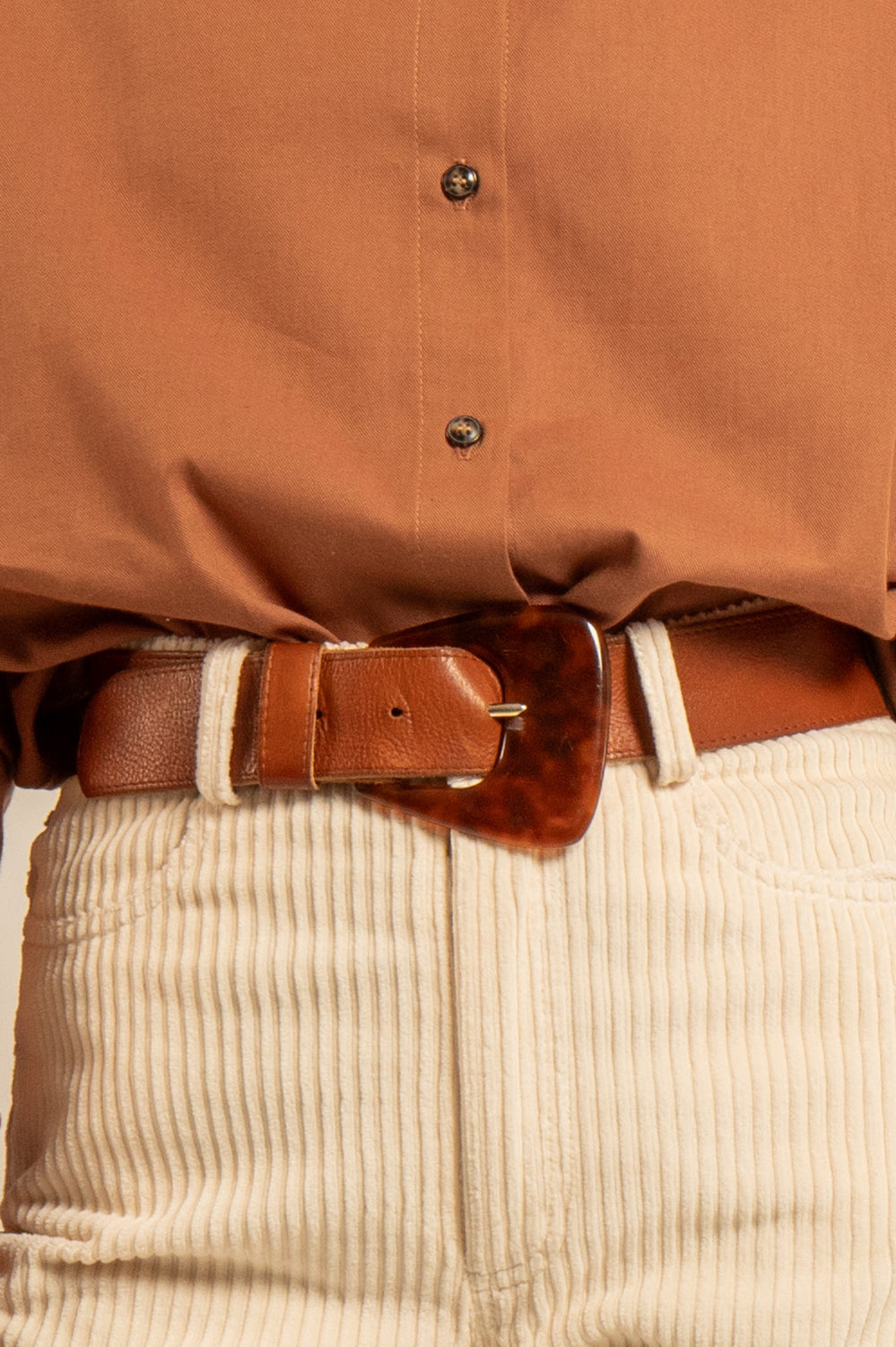 CEINTURE SEVENTIES - Tabac