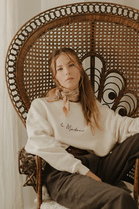 Sweat coton biologique brodé Madone