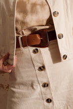 Charger l&#39;image dans la galerie, ceinture seventies cuir boucle ecaille